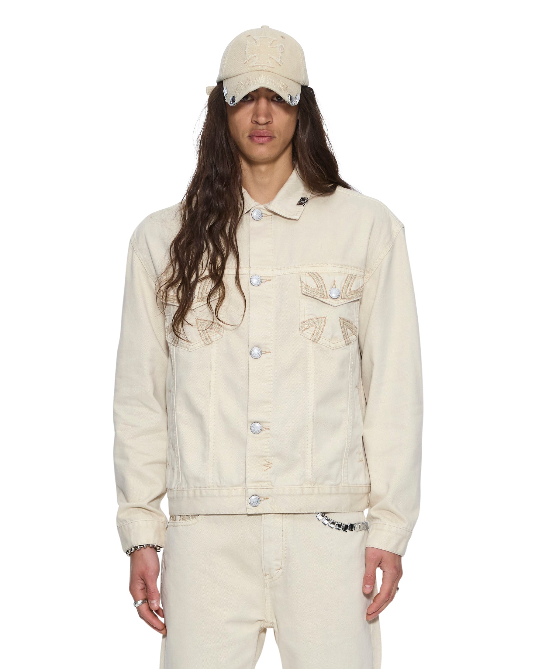 Mens Ksubi X Alice Hollywood Oh G Jacket Ivory Jackets