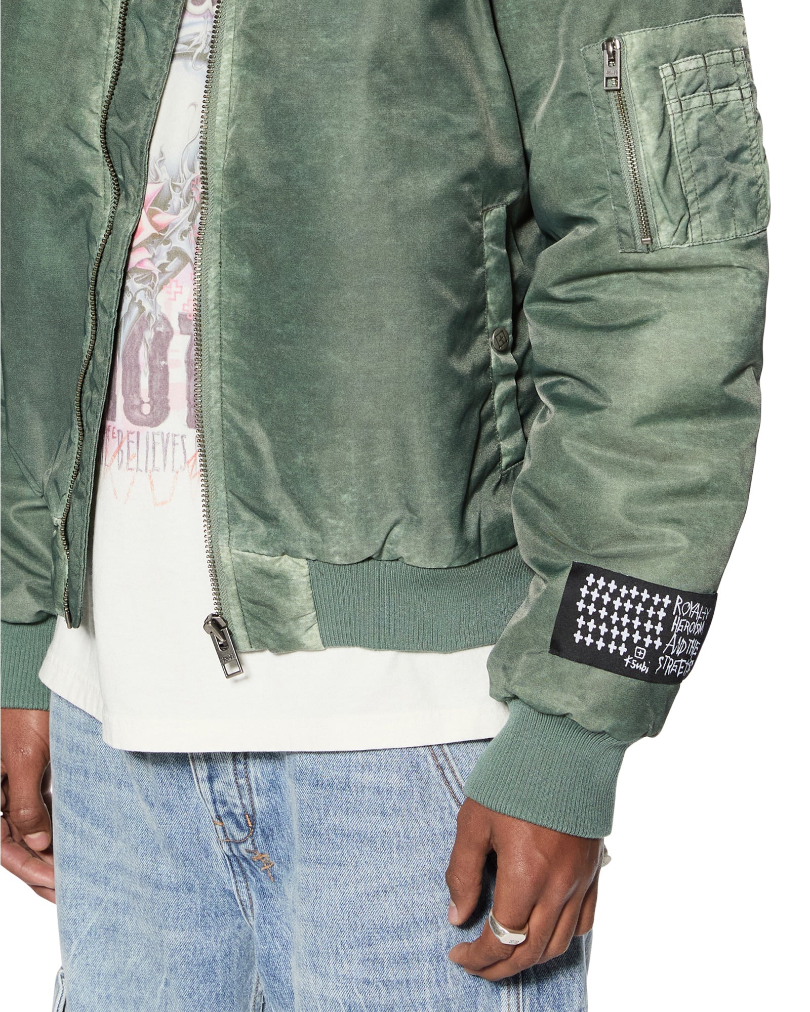 Royalty Khaki Overdye Bomber Jacket