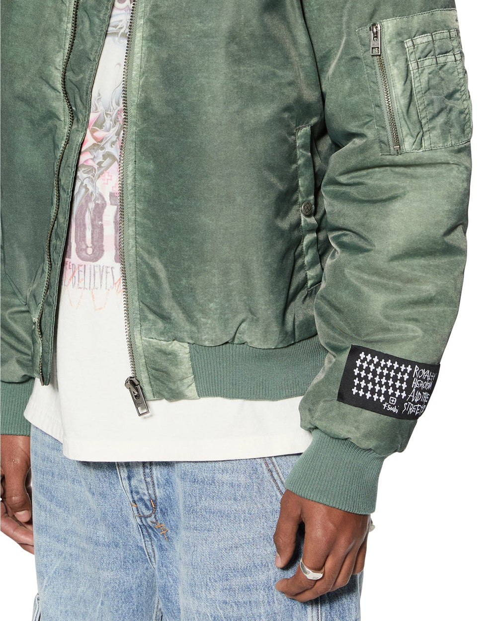 Royalty Khaki Overdye Bomber Jacket