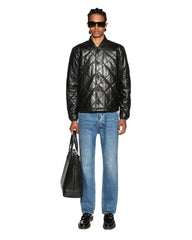 Mens Eclipse Quilted Bomber Black Jackets