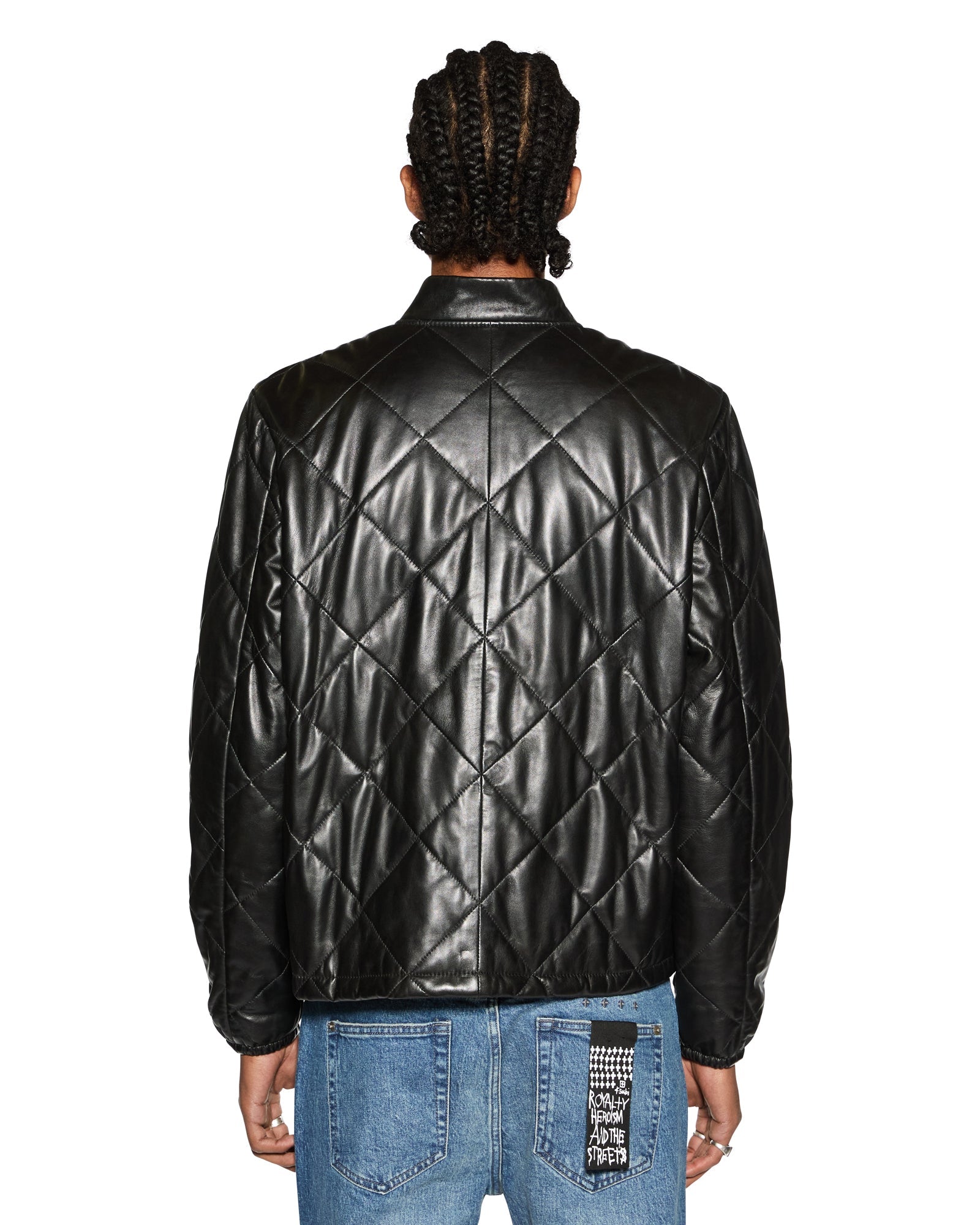 Mens Eclipse Quilted Bomber Black Jackets