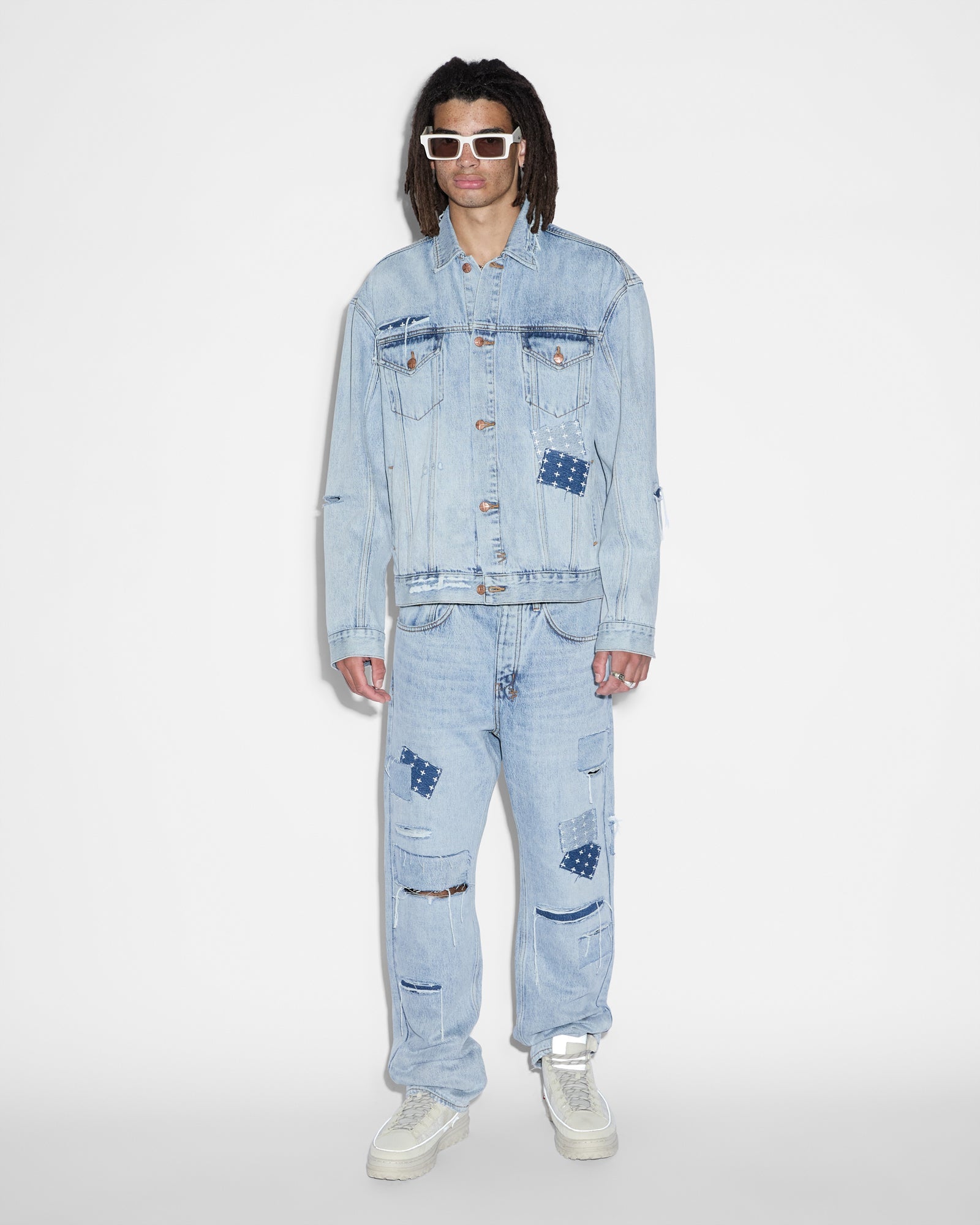 Oh G Denim Jacket Mills Repair - Blue