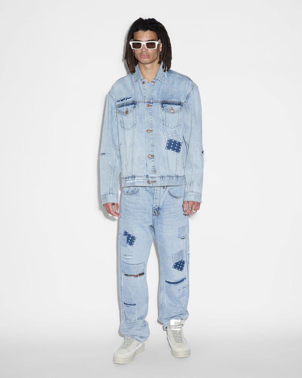 Oh G Denim Jacket Mills Repair - Blue