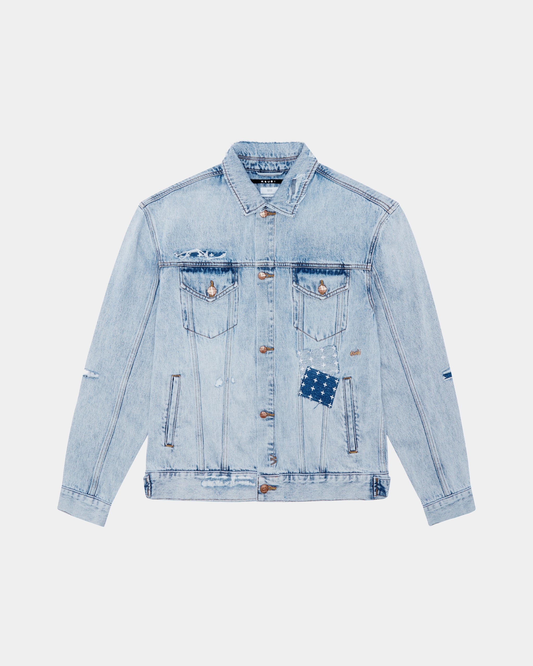 Oh G Denim Jacket Mills Repair - Blue