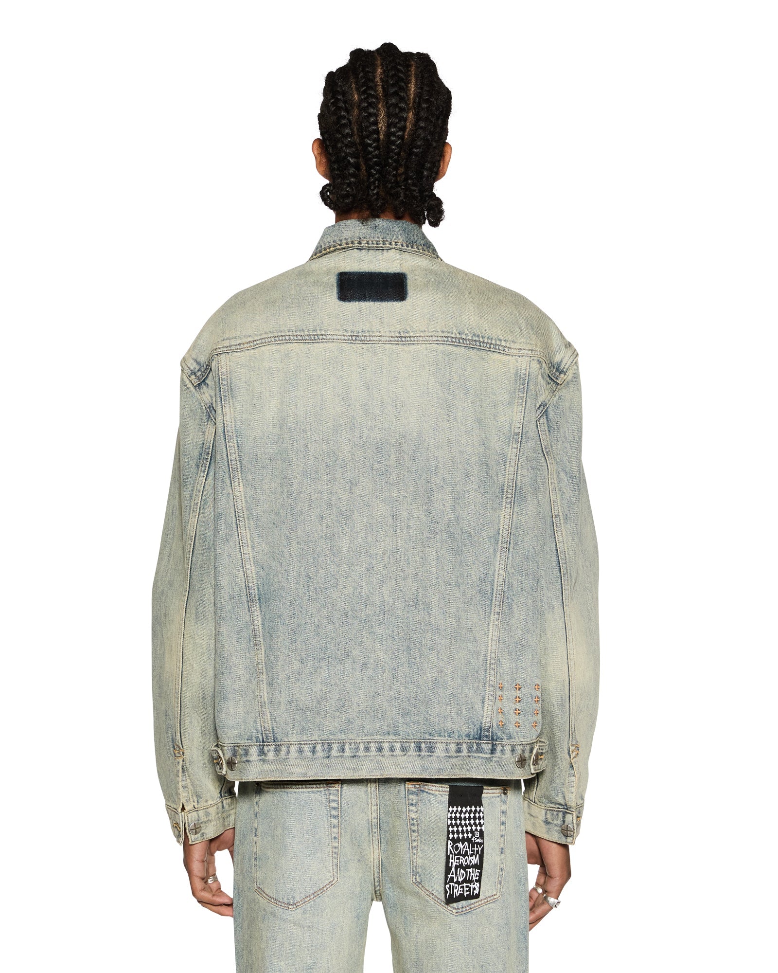 Oh G Oversized Trucker Jacket Stagelight - Vintage Blue