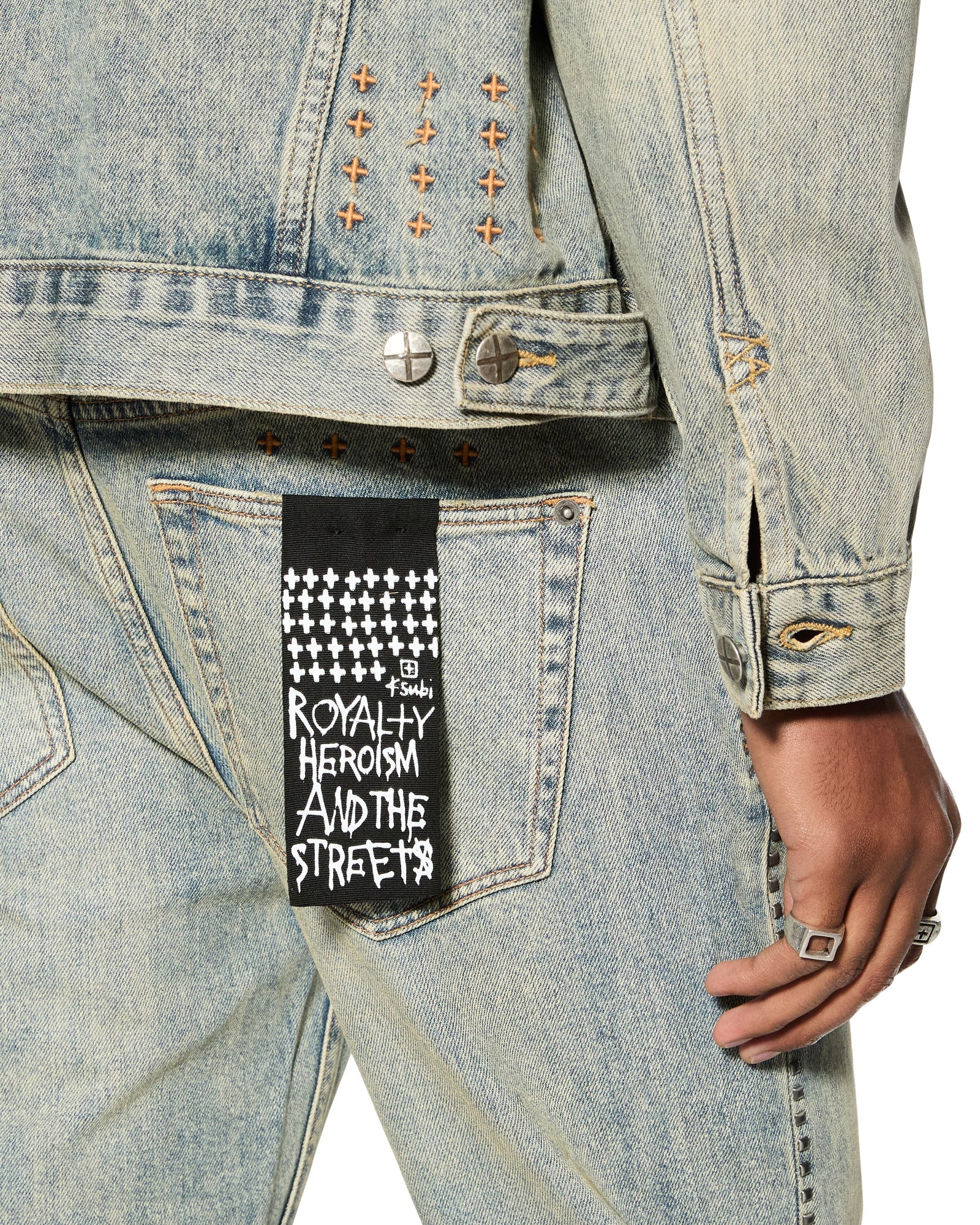 Oh G Oversized Trucker Jacket Stagelight - Vintage Blue