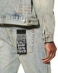 Oh G Oversized Trucker Jacket Stagelight - Vintage Blue