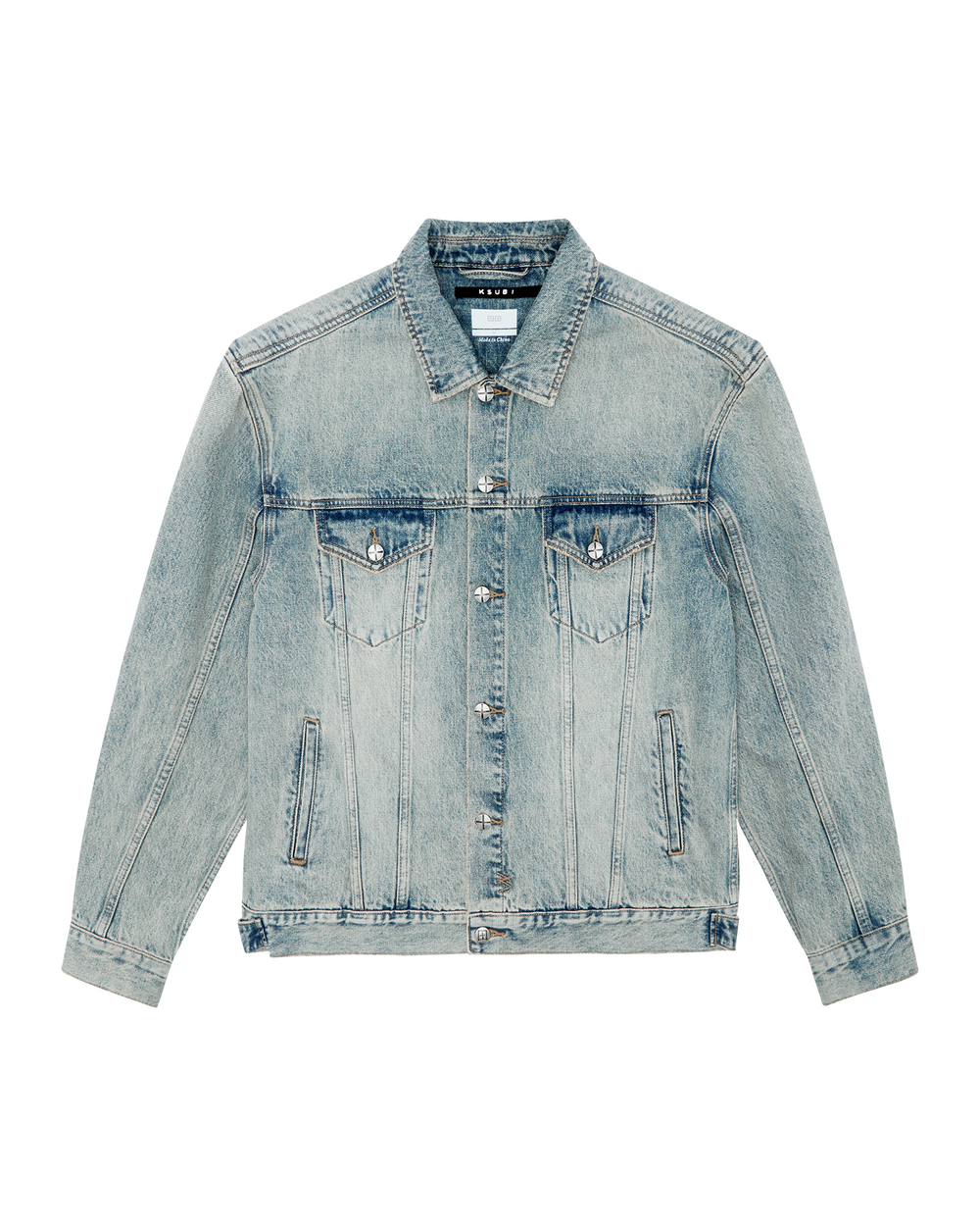 Oh G Oversized Trucker Jacket Stagelight - Vintage Blue