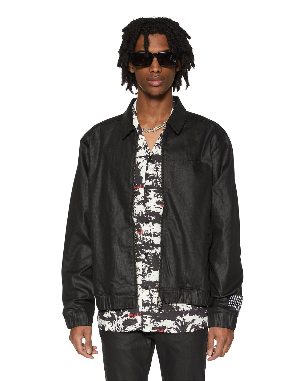 Raider Waxed Black Harrington Denim Jacket
