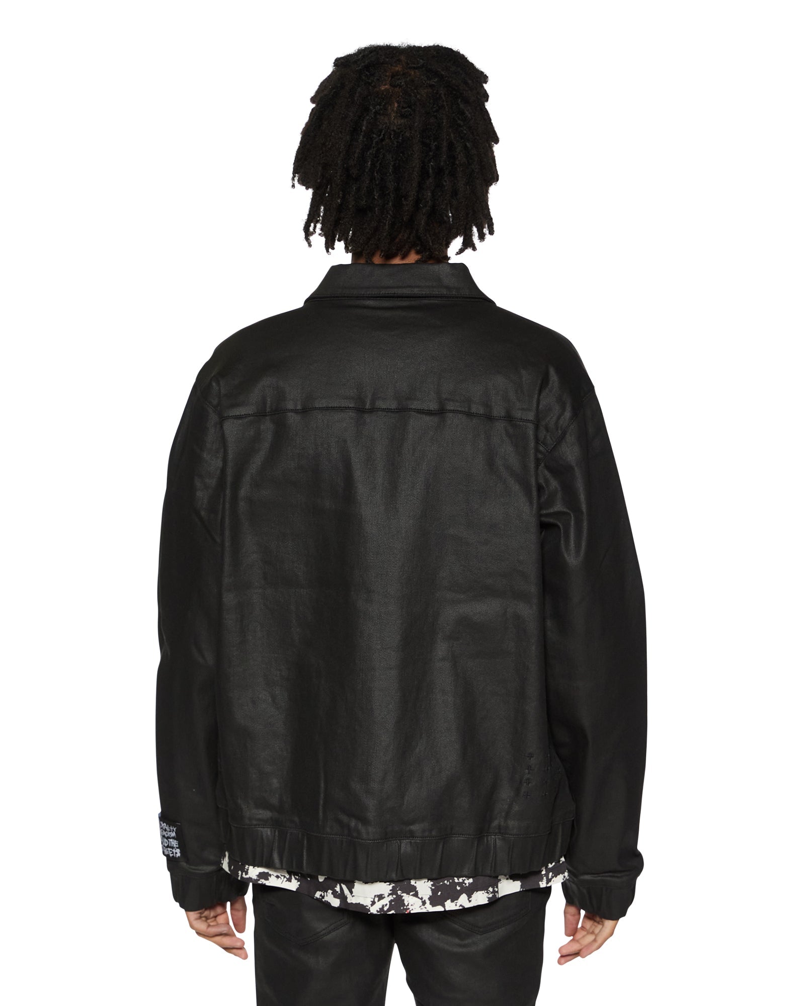 Raider Waxed Black Harrington Denim Jacket