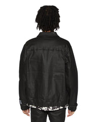 Raider Waxed Black Harrington Denim Jacket