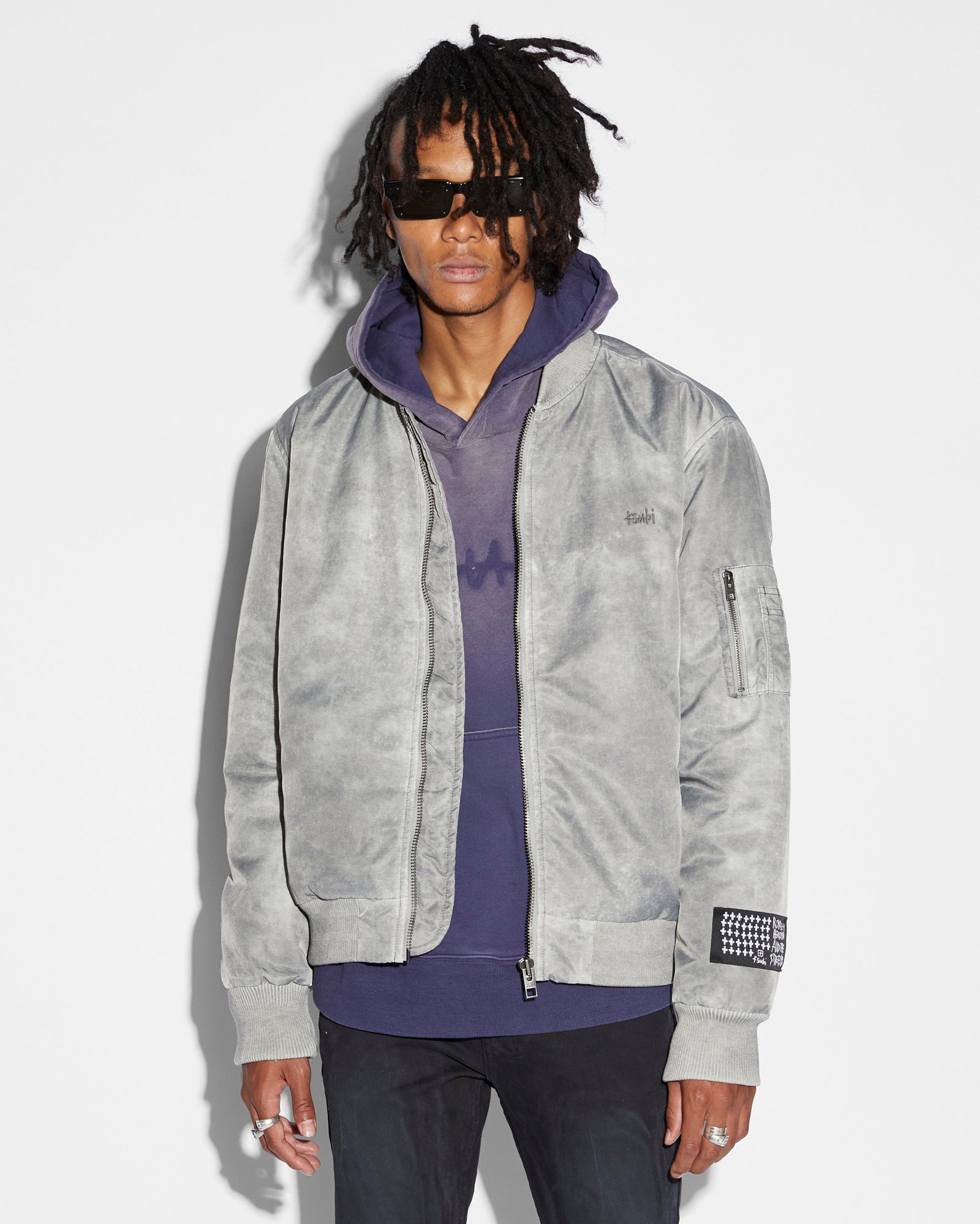 Royalty Bomber Mens Jacket Overdye Earth - Green