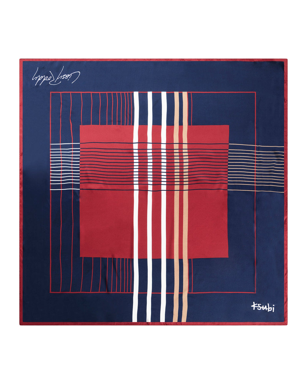 Ksubi X Lissy Roddy Silk Scarf Navy
