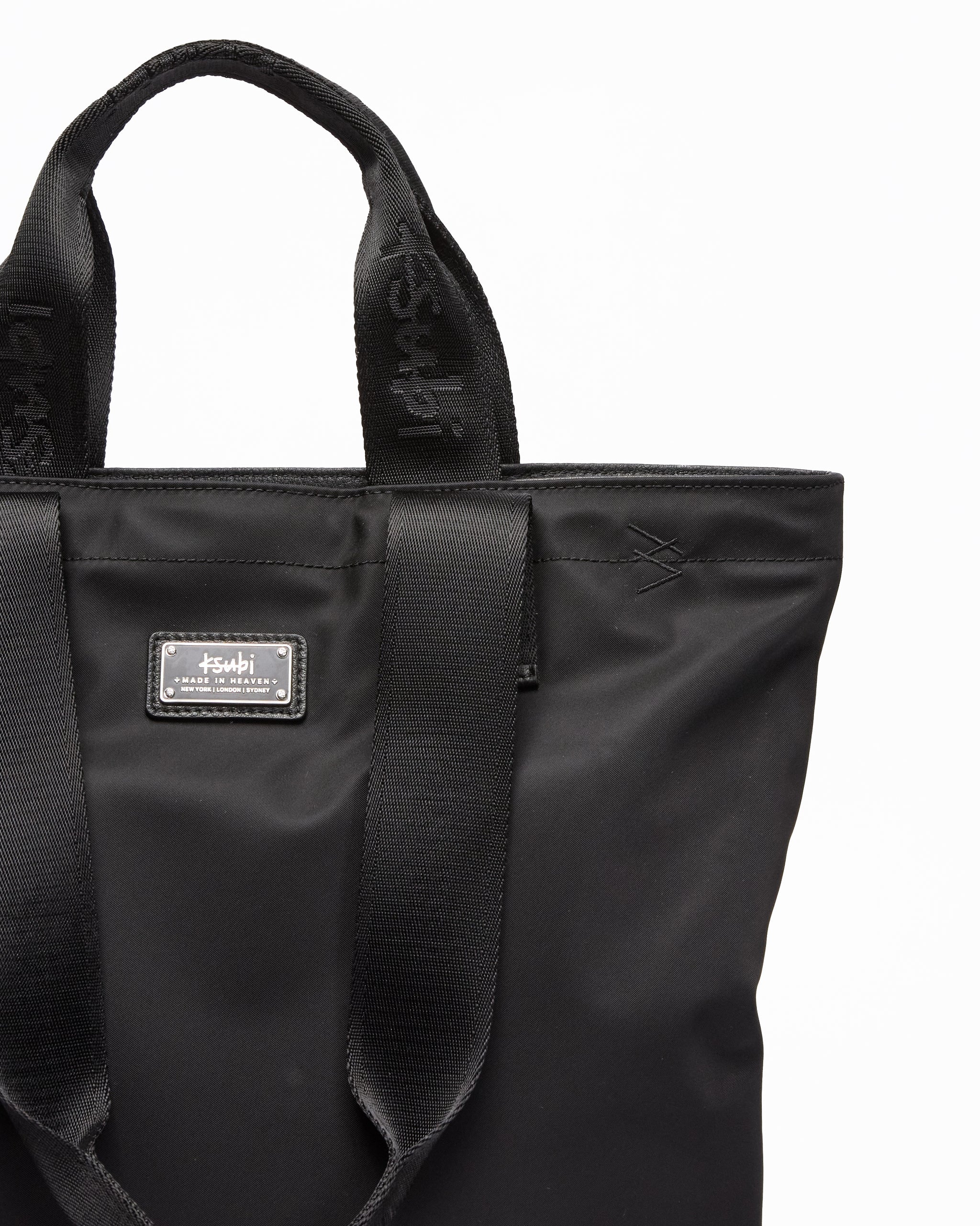 Made In Heaven Nylon Leather Tote Black