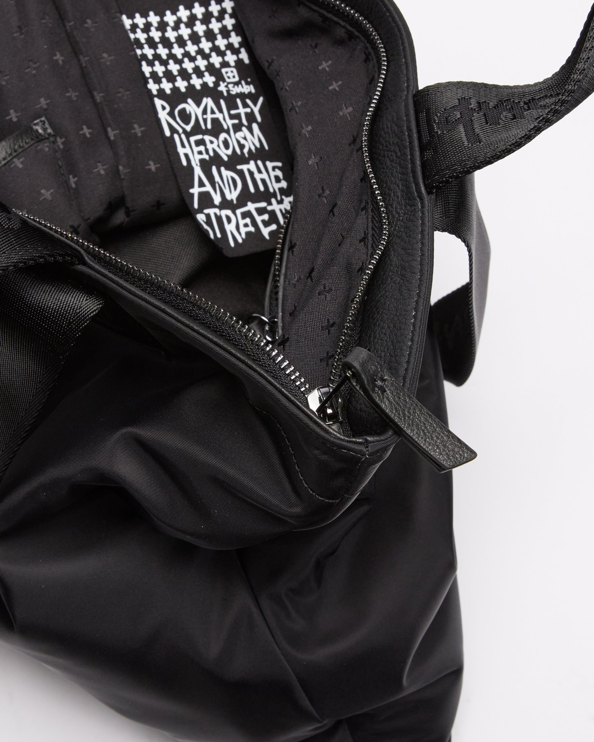 Made In Heaven Nylon Leather Tote Black