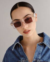 Smiths Rectangle Sunglasses - Krystal/Gold