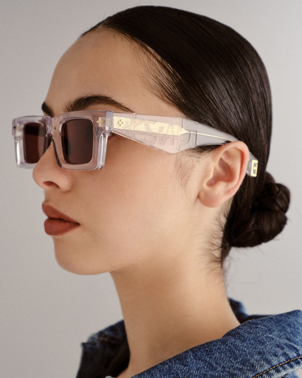 Smiths Rectangle Sunglasses - Krystal/Gold