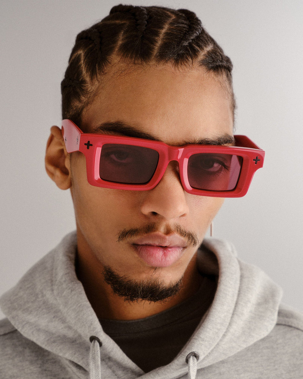 Smiths Rectangle Sunglasses - Red/Black
