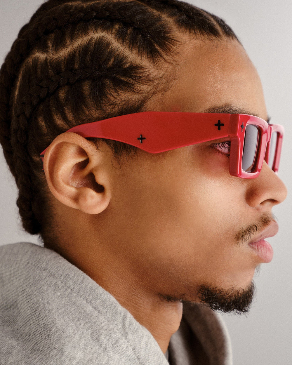 Smiths Rectangle Sunglasses - Red/Black