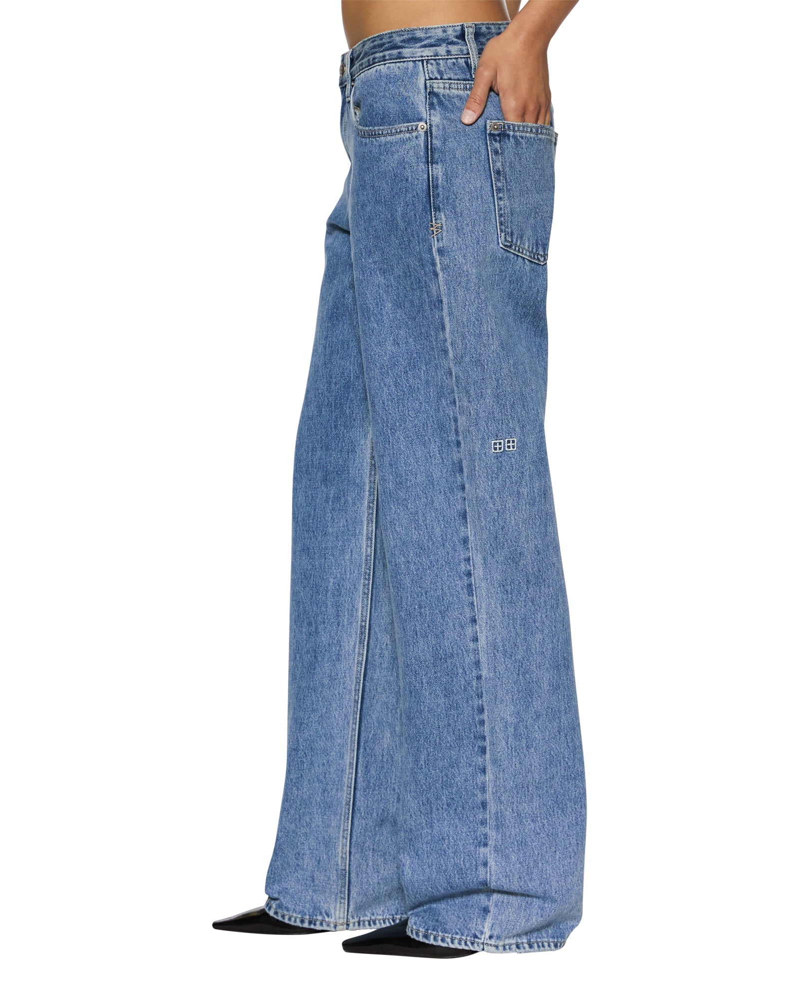 Low Rider Low Rise Jeans Heritage - Blue Denim