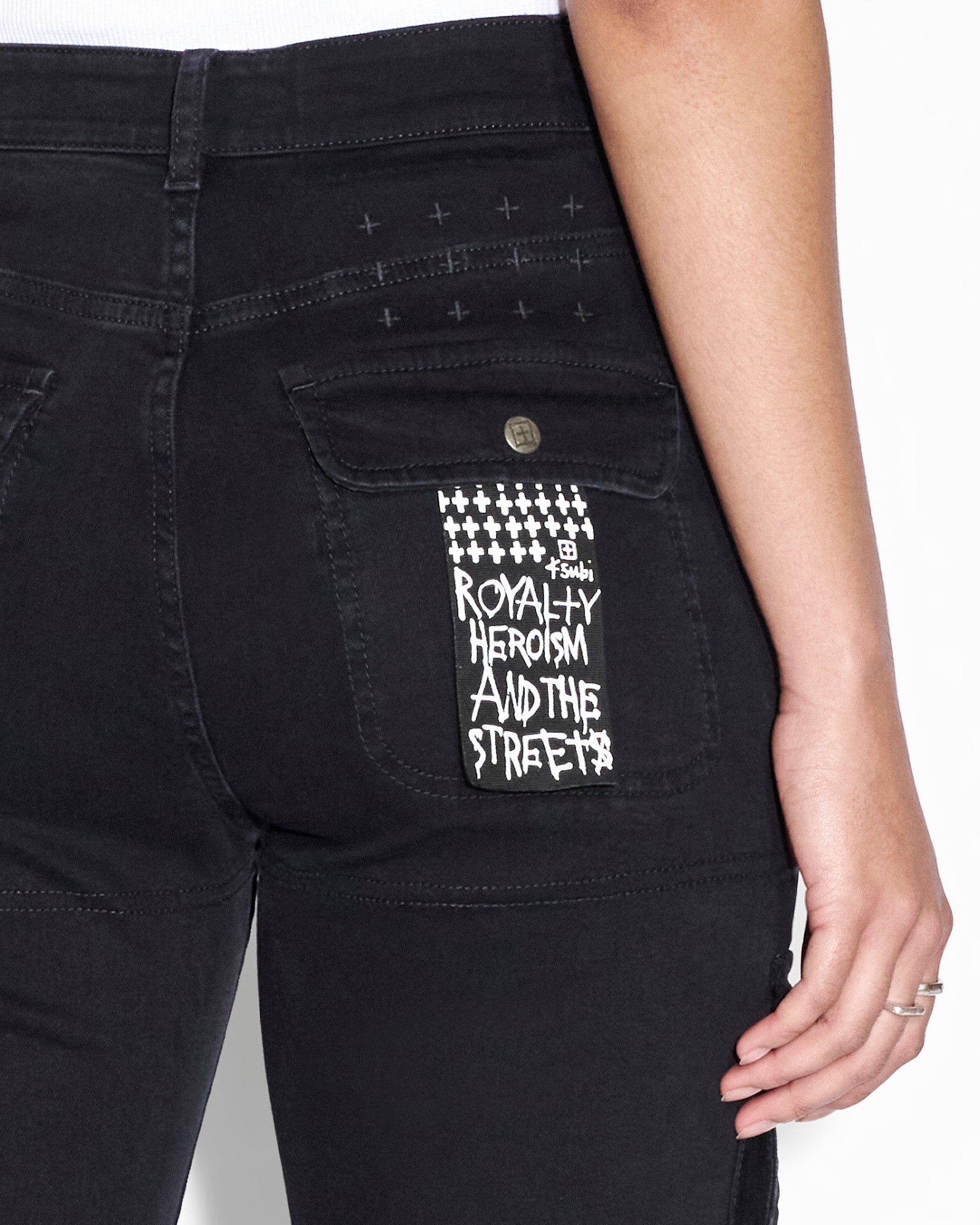 Buy Straight Up Stealth Cargo Black Denim Cargo KSUBI