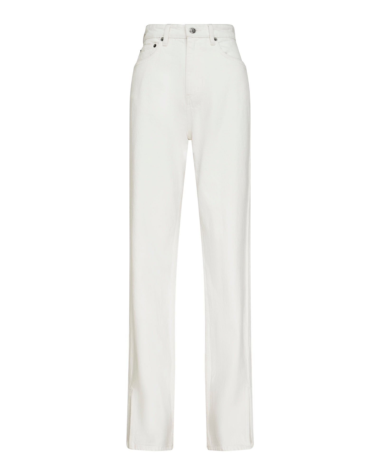 Womens Playback Splits Ecru Relaxed Denim Jeans