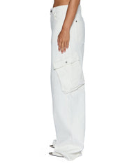 Womens Baggy Jean Cargo Ecru Baggy Denim Jeans