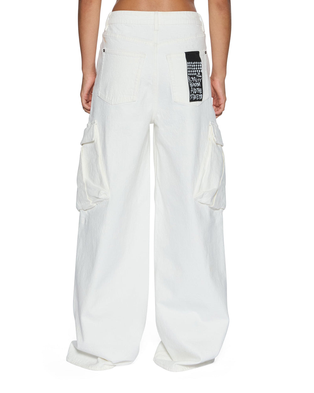 Womens Baggy Jean Cargo Ecru Baggy Denim Jeans