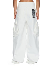 Womens Baggy Jean Cargo Ecru Baggy Denim Jeans