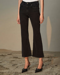 Soho Crop Flare Jeans Stealth - Black Denim