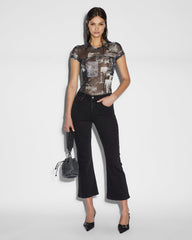 Soho Crop Flare Jeans Stealth - Black Denim