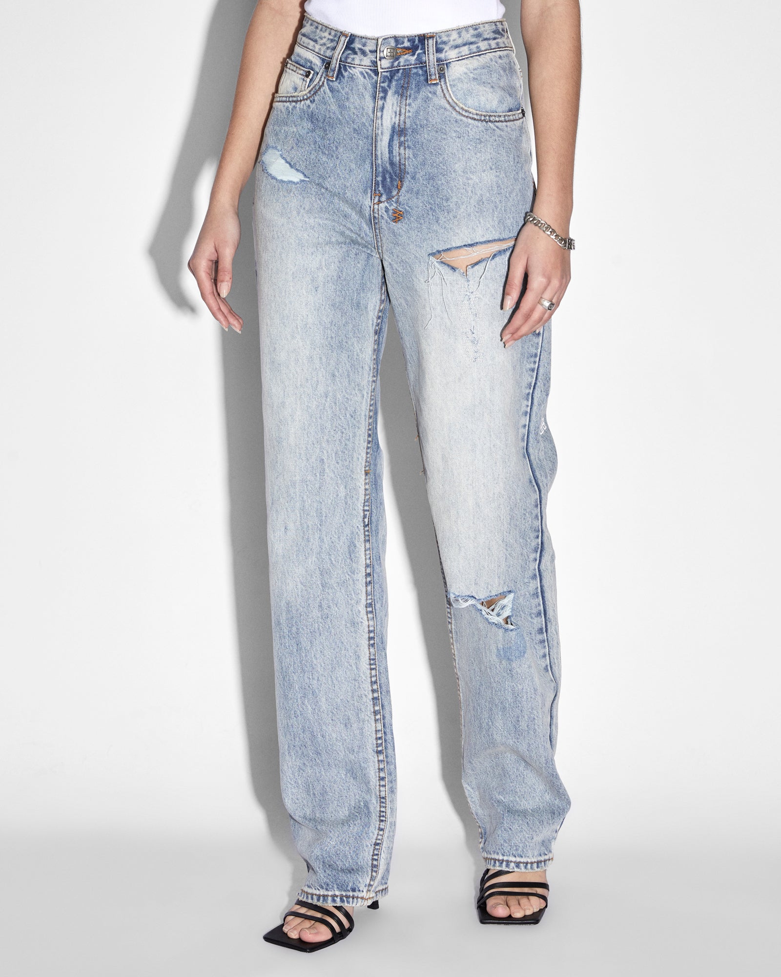 Buy Playback Skream Trashed Straight Leg Jeans