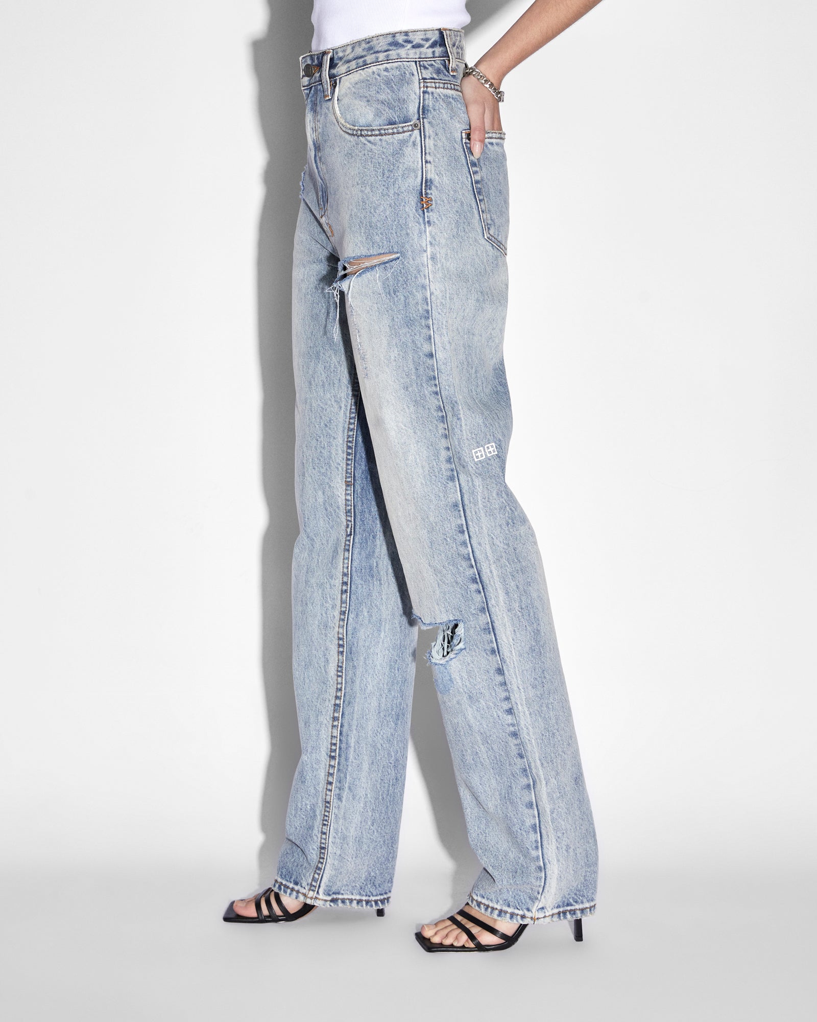 Buy Playback Skream Trashed Straight Leg Jeans