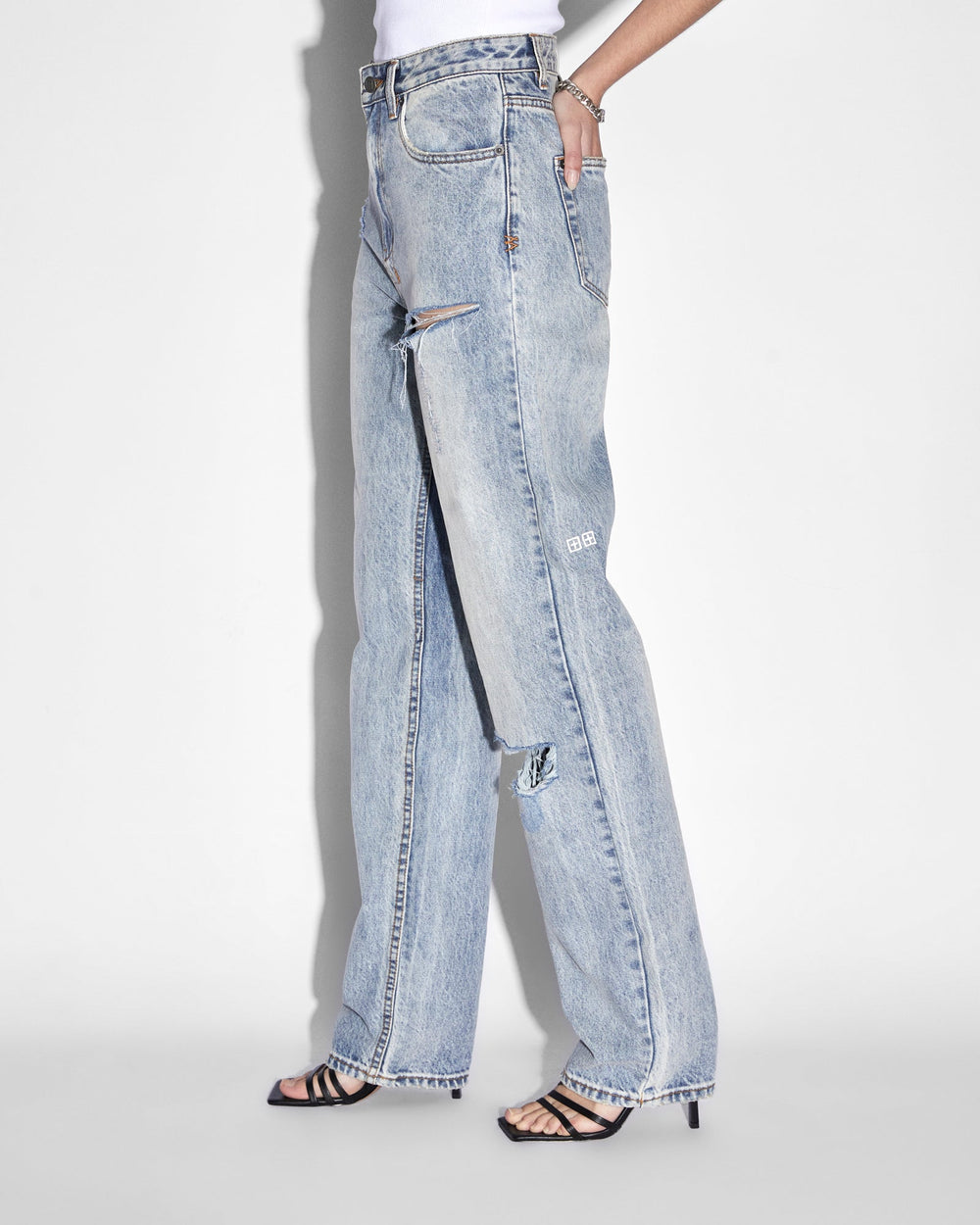 Buy Playback Skream Trashed Straight Leg Jeans
