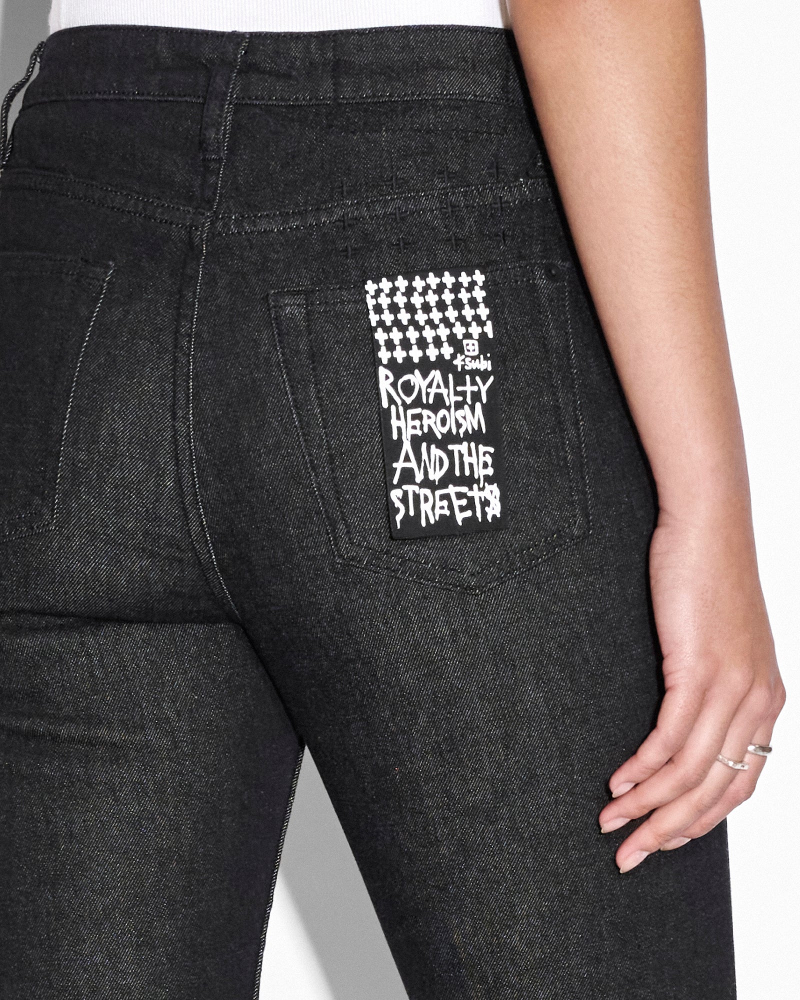 Buy Soho Ebony Laced Boot Cut Jean KSUBI