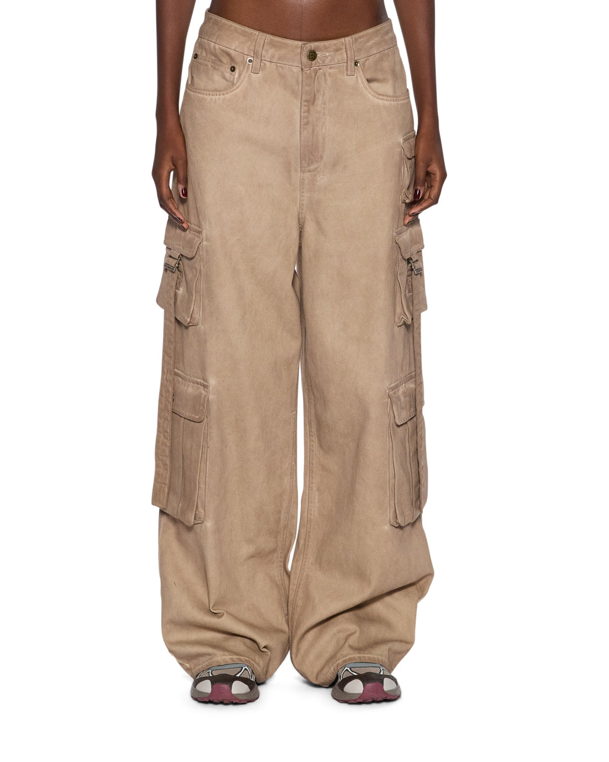 Womens Ksuper Cargo Terra Baggy Denim Jeans