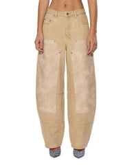 Womens Barrel Jean Carpenter Oat Barrel Leg Denim Jeans