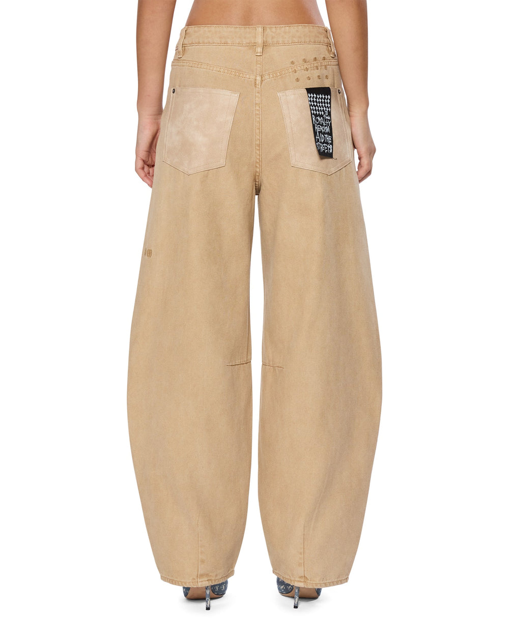 Womens Barrel Jean Carpenter Oat Barrel Leg Denim Jeans