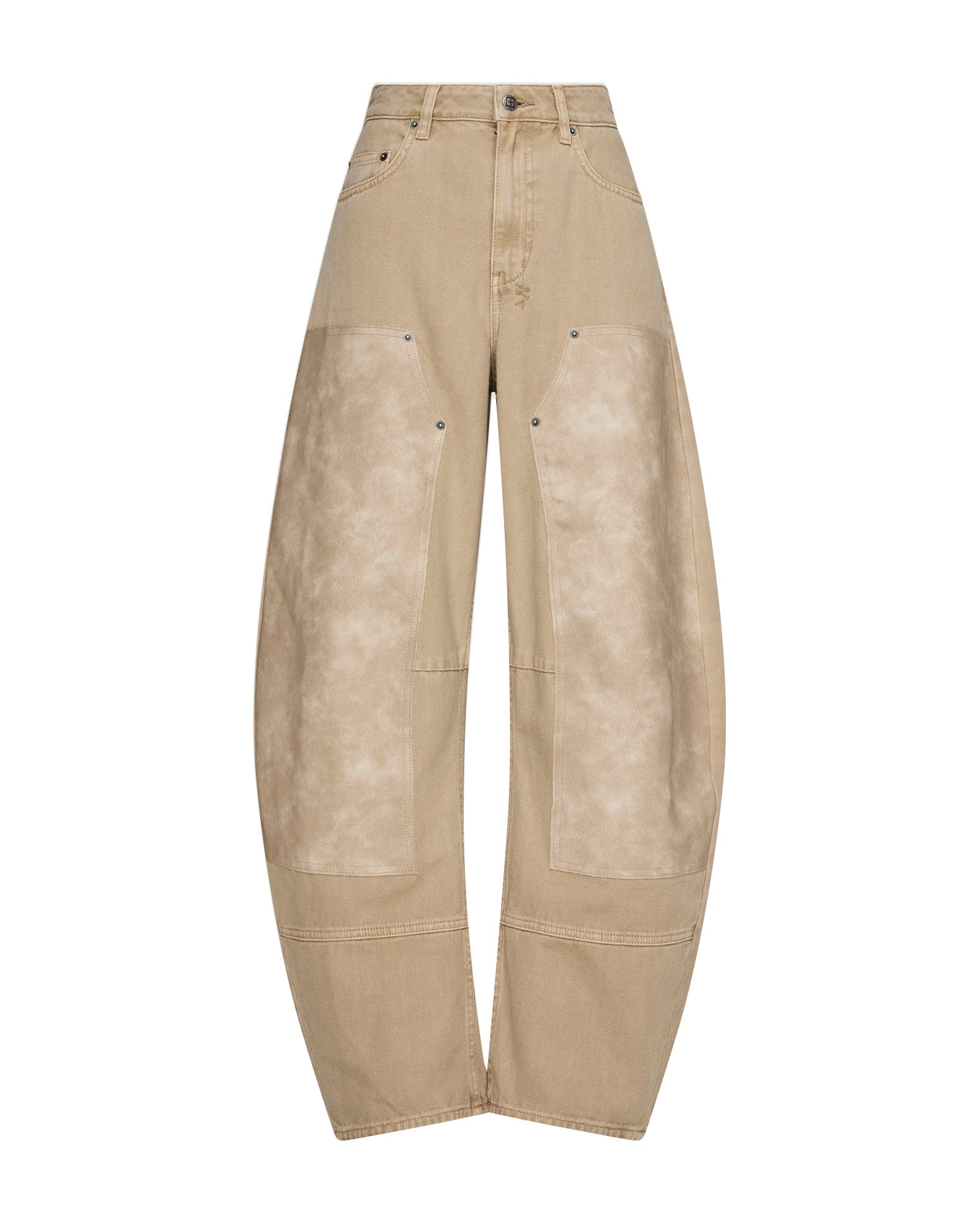 Womens Barrel Jean Carpenter Oat Barrel Leg Denim Jeans