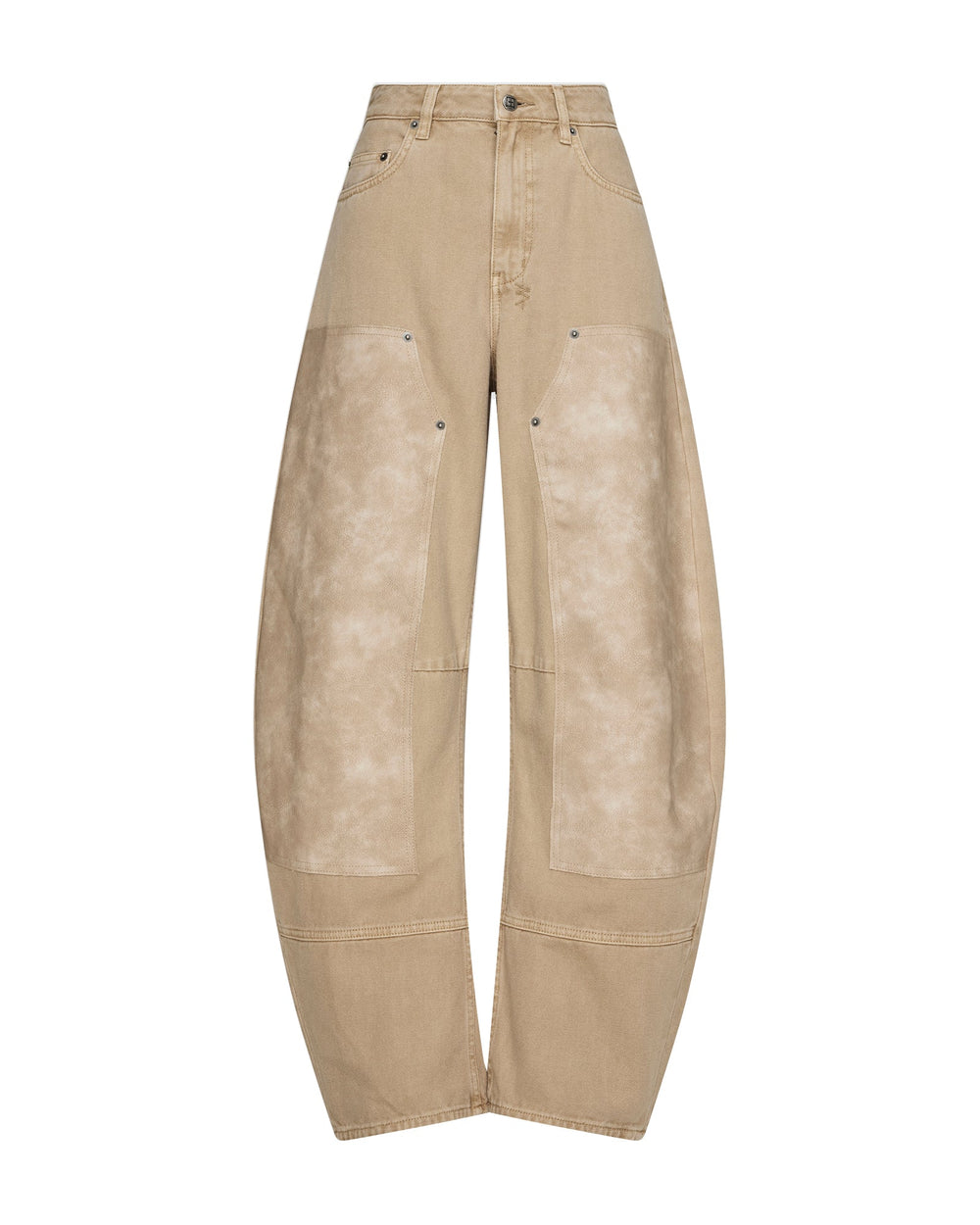 Womens Barrel Jean Carpenter Oat Barrel Leg Denim Jeans