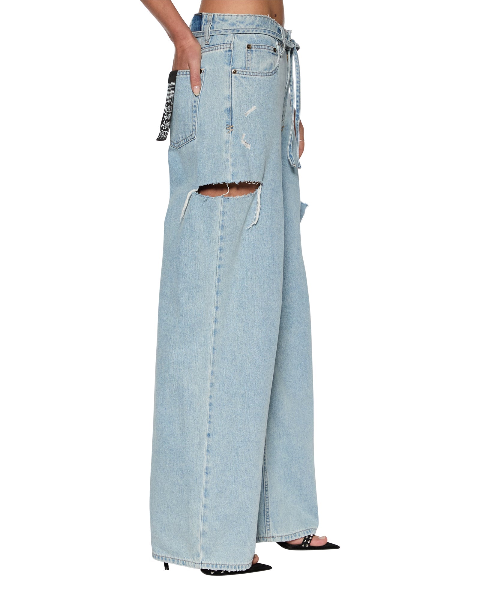 Rollin Cut Out Baggy Jeans