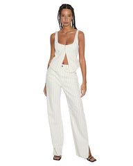 Playback Prophetik Splits High Waisted Jeans - White Denim