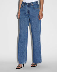 Low Rider Carpenter Moody Low Rise Jeans - Mid Blue Denim
