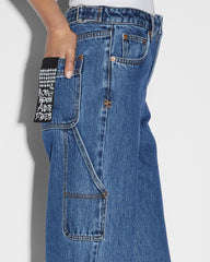 Low Rider Carpenter Moody Low Rise Jeans - Mid Blue Denim