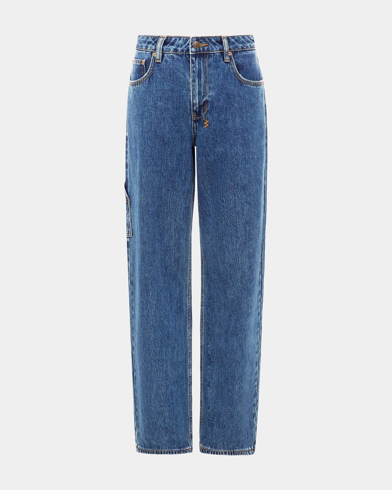 Low Rider Carpenter Moody Low Rise Jeans - Mid Blue Denim