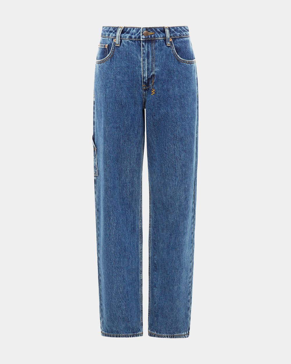 Low Rider Carpenter Moody Low Rise Jeans - Mid Blue Denim