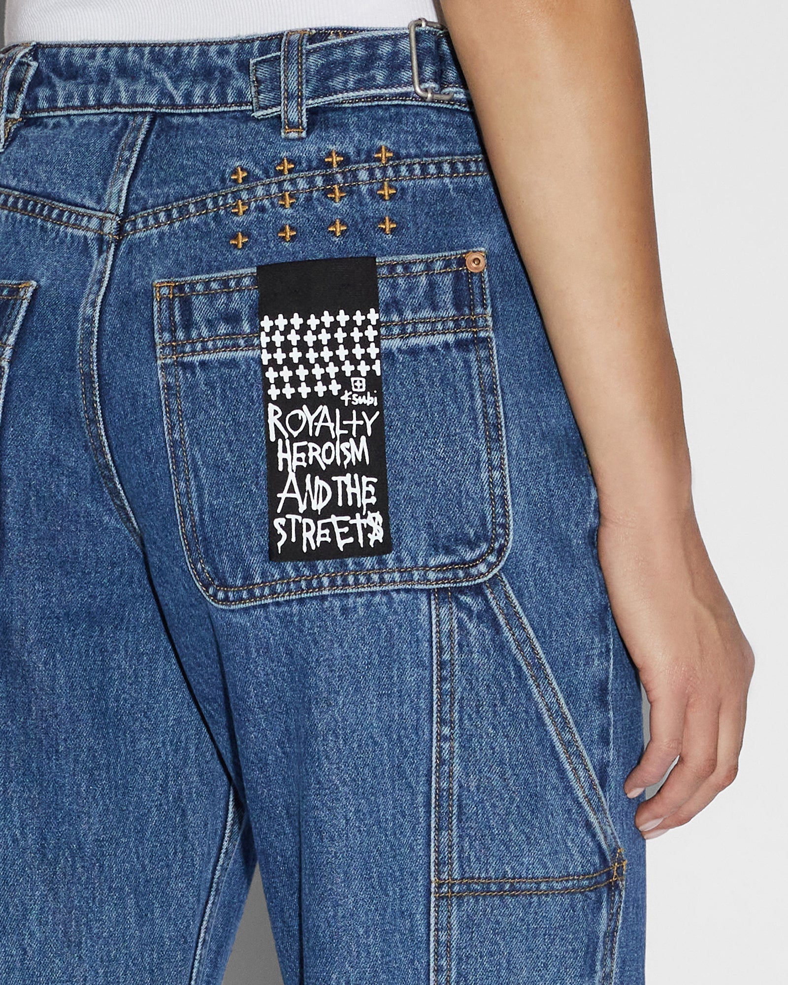 Low Rider Carpenter Moody Low Rise Jeans - Mid Blue Denim