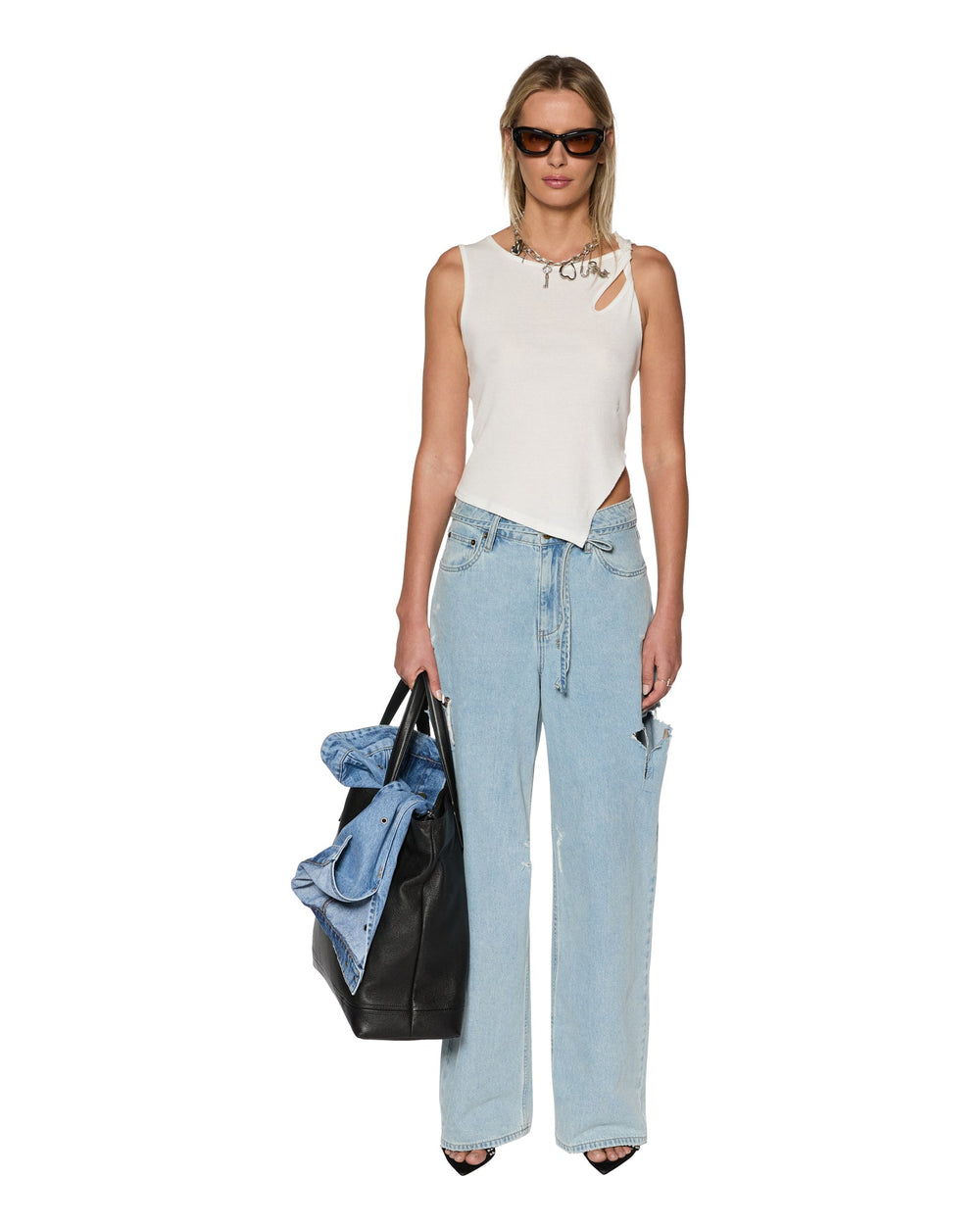 Twisted White Tank Top