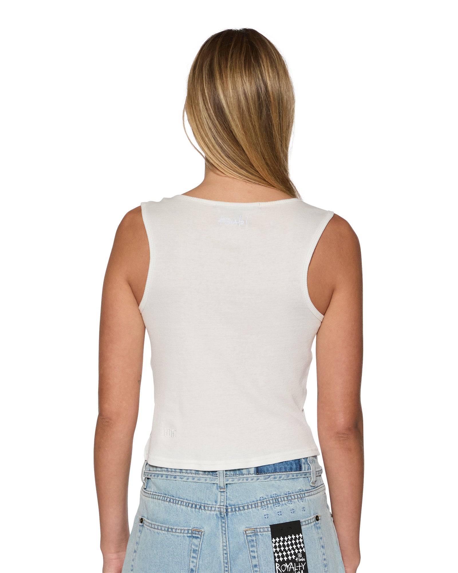 Twisted White Tank Top