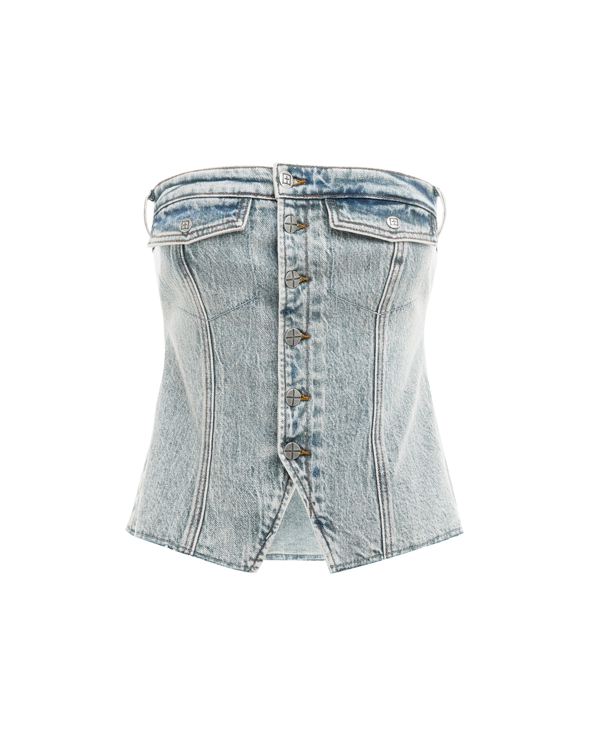 Retro Bustier Youth - Blue Denim